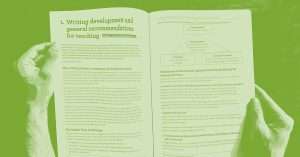 Review how to teach writing, spelling and grammar