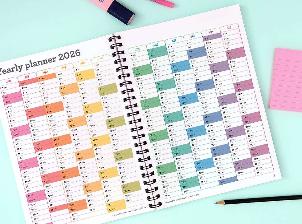 Yearly calendar